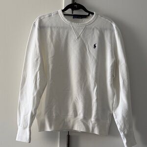 Polo by Ralph Lauren Men's White Crewneck Sweater, Size M